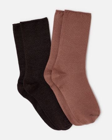 Lot de 2 paires de chaussettes soie et Thermolactyl