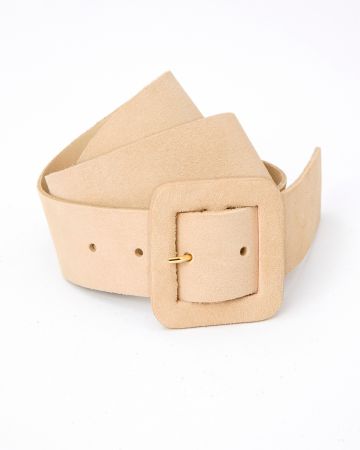 Ceinture en croûte de cuir suédé