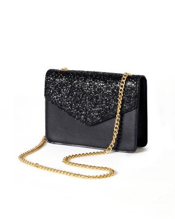Pochette avec rabat en sequins