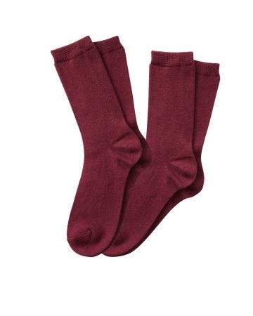 Lot de 2 paires de mi-chaussettes avec cachemire