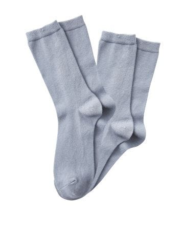 Lot de 2 paires de mi-chaussettes avec cachemire