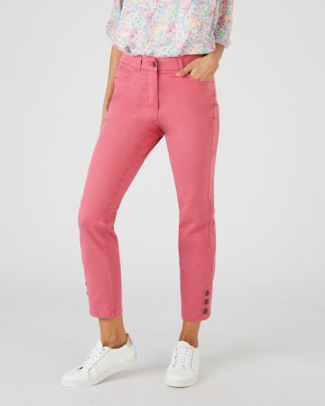Pantalon 7/8ème boutons bas de jambes