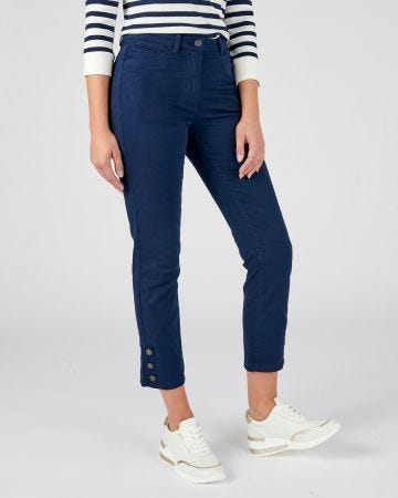 Pantalon 7/8ème boutons bas de jambes