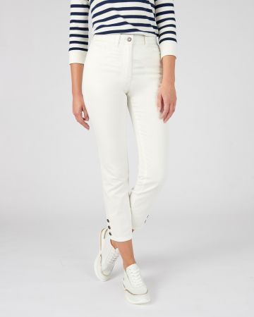 Pantalon 7/8ème boutons bas de jambes