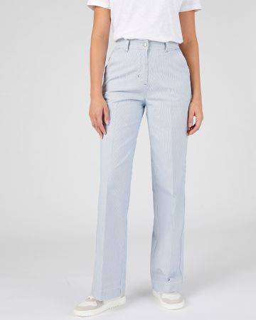 Pantalon large rayé