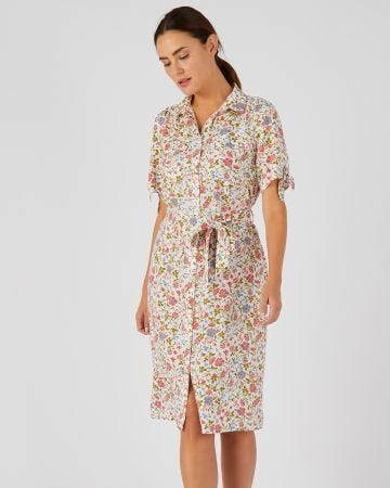 Robe-chemise imprimé fleurs