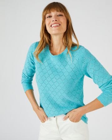 Pull maille ajourée
