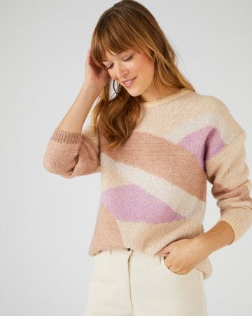 Pull ample en maille jacquard Thermolactyl