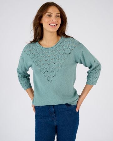 Pull maille ajourée