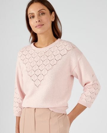 Pull maille ajourée