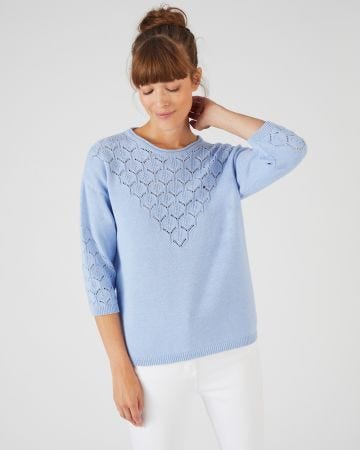 Pull maille ajourée