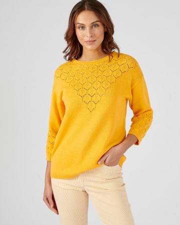 Pull maille ajourée