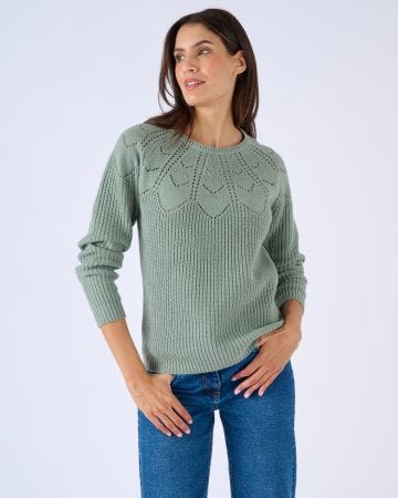 Pull détails ajourés