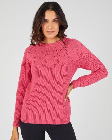 Pull détails ajourés