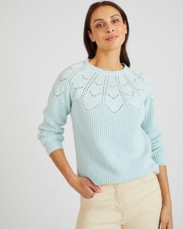 Pull détails ajourés