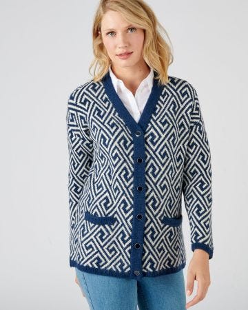 Gilet long jacquard