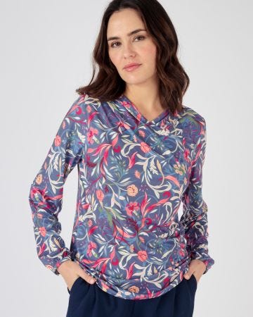 Tee-shirt encolure drapée