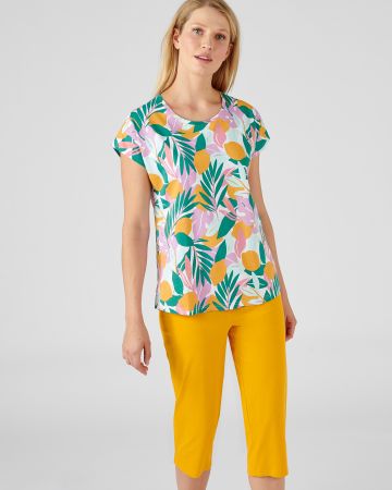 T-shirt de pyjama en pur coton peigné