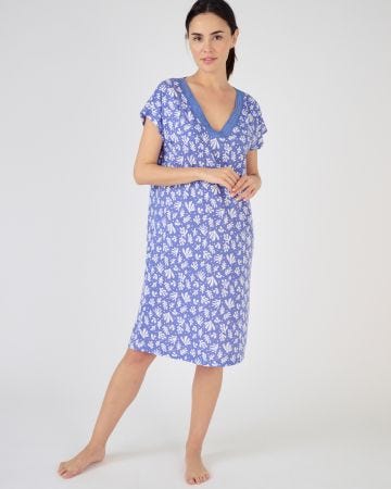 Chemise de nuit imprimée maille jersey recyclée* Climatyl