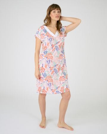 Chemise de nuit imprimée maille jersey recyclée* Climatyl
