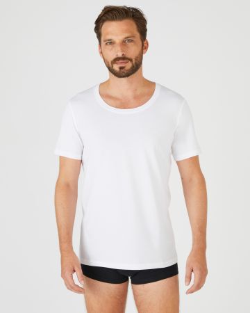 Tee-shirt manches courtes en pur coton pima