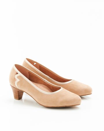 Escarpins fantaisie aspect nubuck