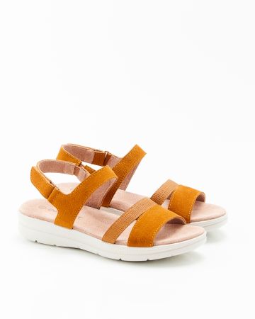 Sandales multibrides croûte de cuir