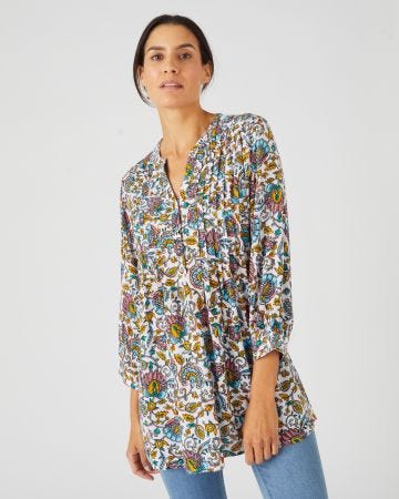 Tunique créponnée pure viscose