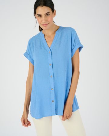 Chemisier crépon *fibres pure viscose Lenzing(TM) EcoVero(TM)