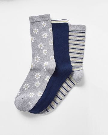 Lot de 3 chaussettes fantaisie