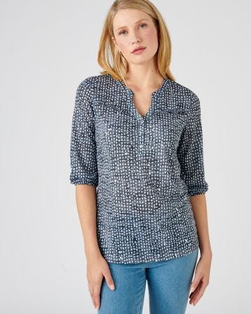 Blouse ample manches 3/4