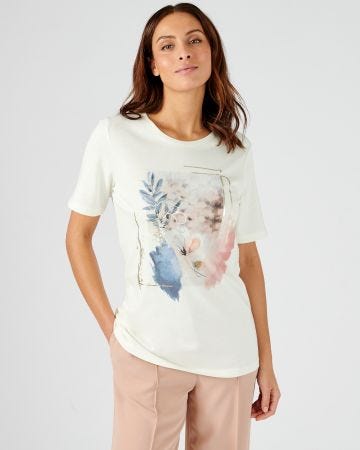 Tee-shirt manches courtes avec impression.