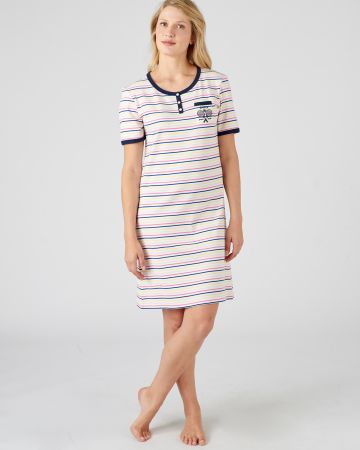 Chemise de nuit rayée