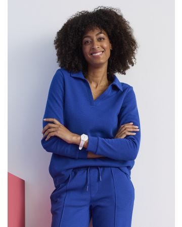 Sweat-shirt en maille piquée