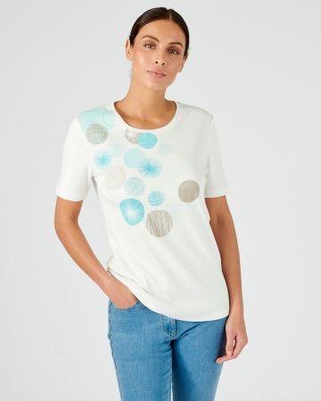 Tee-shirt à motifs en pur coton.