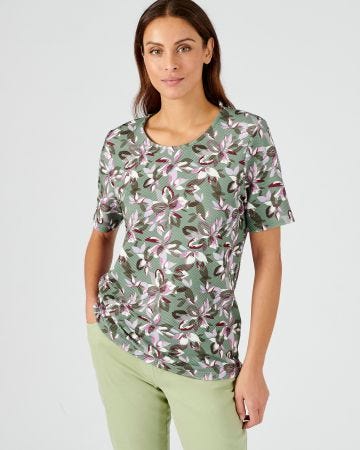Tee-shirt imprimé maille reliefée.