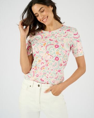 T-shirt imprimé pur coton