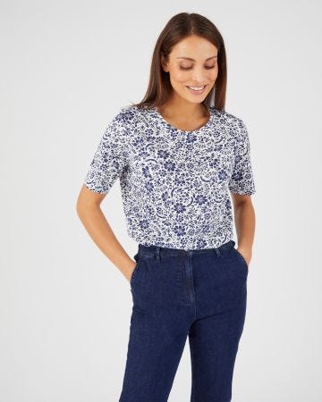 T-shirt imprimé pur coton