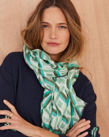 Foulard imprimé géométrique