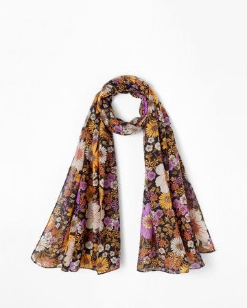 Foulard à grosses fleurs