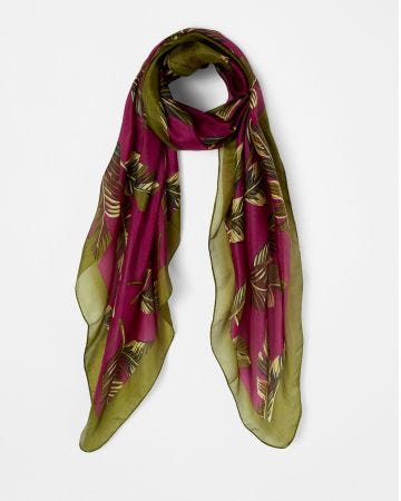Foulard imprimé carré de soie