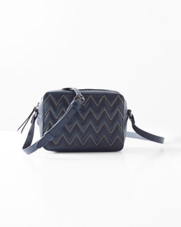 Sac besace matelassé en cuir