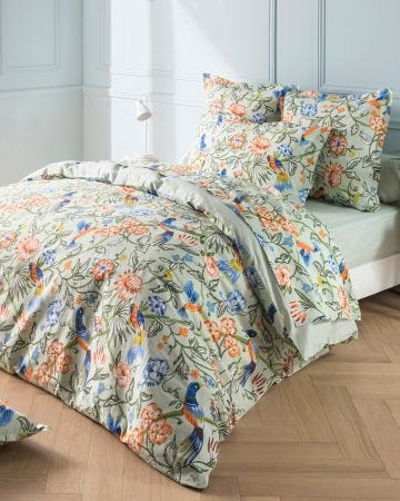 Housse de couette Perroquet pur coton.