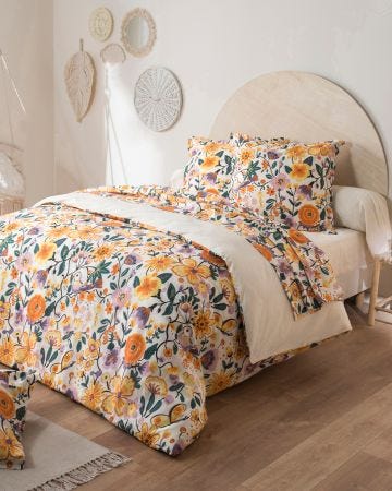 Housse de couette Calendula pur coton.