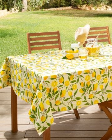 Nappe Citrons en pur coton.