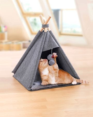 Tipi pour chien et chat en feutrine