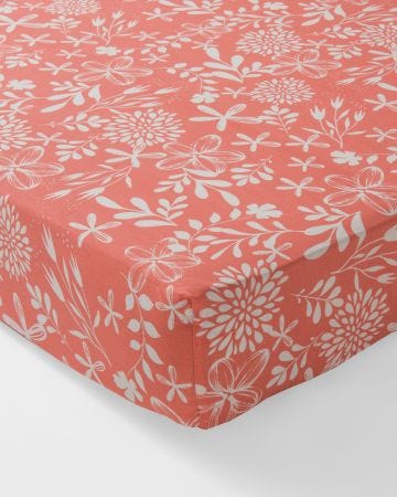 Drap-housse Valériane pur coton.