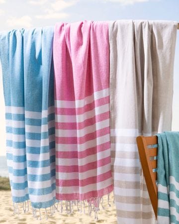 Fouta rayée en pur coton