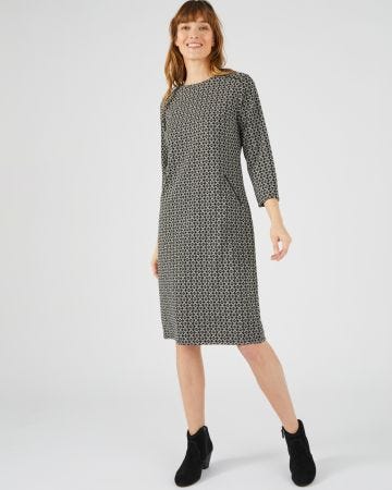 Robe-housse en maille jacquard