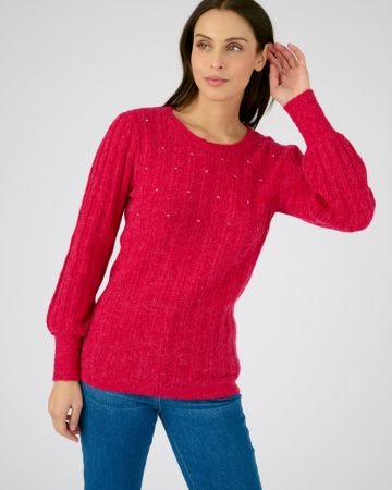 Pull mélange alpaga à strass